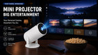 BEAMVADO 180° Rotating Smart Mini Projector – Portable Home Theater with Wireless & HDMI Connectivity